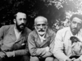 Ricardo Rubio, Francisco Giner de los Ríos eta Manuel Bartolomé Cossío