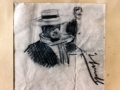 José Ortega y Gasset-en erretrato baten zirriborroaren erreprodukzioa