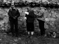 Emilio Diaz, Frantzisko Garmendia eta Mari Paz Ibeas Picos de Europa Parke Nazionaleko borda baten aurrean