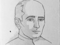 Euskal idazleak. Olabide (Antonio Valverderen marrazkia)
