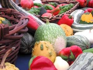 verduras en la feria de septiembre en Asteasu
