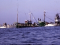 La trainera Ama Guadalupekoa en una regata de traineras