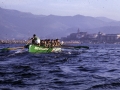 La trainera Ama Guadalupekoa en una regata de traineras