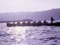 La trainera Ama Guadalupekoa en una regata de traineras