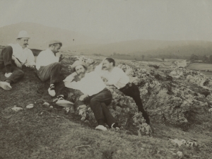 Polikarpo Elosegi hiru lagunekin Larraunen