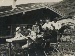 Pilar Sansinenea, Manolo Ugarte, Xebe Peña eta Polikarpo Elosegi, besteak beste, Aralarko Igaratzara aterpetxean