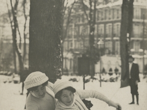 Carmen Irazusta trineo gainean