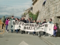 Cabeza de la marcha por la paz hacia Arantzazu