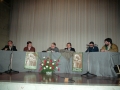 Mesa redonda por la Paz. Entre las personas que componen la mesa se encuentran Joseba Alvarez Enparantza, Javier Olaberri e Inaxio Oliveri