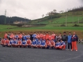 Equipos de fútbol : con camiseta roja el equipo Aloña Mendi
