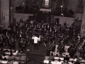 Orquesta sinfónica de San Sebastián en el interior de la iglesia parroquial de San Miguel