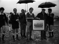 Entrega de un cuadro a Juan Baños Arriaran, homenajeado en el partido