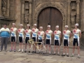 Actos de presentación de un equipo de ciclismo, delante de la Universidad de Oñati