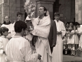 Clérigo con la custodia en la procesión del Corpus