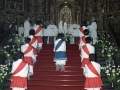 Actos de la procesión del Corpus : dantzaris en el interior de la iglesia parroquial de San Miguel