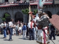 Procesión del Corpus : arcángel San Miguel en la plaza de los Fueros