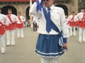 Dantzari en la procesión del Corpus, en la plaza de los Fueros