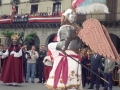 Arcángel San Miguel de la procesión del Corpus, en la plaza de los Fueros