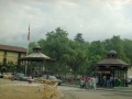 La plaza de los Fueros durante la grabación