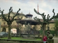 El quiosco de la plaza de los Fueros durante la grabación
