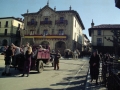 La plaza de los Fueros y el Ayuntamiento durante la grabación