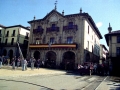 La plaza de los Fueros y el Ayuntamiento durante la grabación