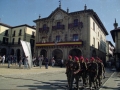 La plaza de los Fueros y el Ayuntamiento durante la grabación