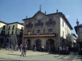 La plaza de los Fueros y el Ayuntamiento durante la grabación