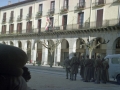La plaza de los Fueros durante la grabación