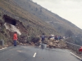 Rotura de un canal de agua en el camino de Arantzazu