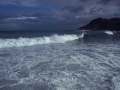 Olas en playa de Donostia-San Sebastián. Vista aérea