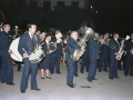 Actuación de la banda de música durante la tamborrada