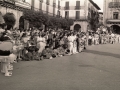 Niños en la plaza de los Fueros durante la celebración de la tamborrada infantil