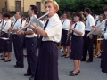 Músicos de la tamborrada infantil, en la plaza de los Fueros