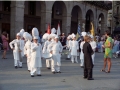 Gastadores de la tamborrada infantil, en la plaza de los Fueros