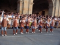 Gastadores de la tamborrada infantil, en la plaza de los Fueros