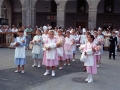 Iñudes de la tamborrada infantil, en la plaza de los Fueros
