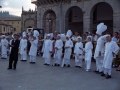 Gastadores de la tamborrada infantil, en la plaza de los Fueros
