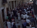 Personas congregadas en los actos de traslado de la imagen de San Miguel de Aozaraza