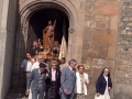 Traslado de la imagen de San Miguel de Aozaraza acompañada por una comitiva