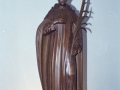 Imagen de San Miguel de Aozaraza en el altar del interior de su casa de Triana