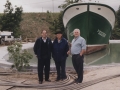 Traslado y colocación de barco pesquero San Francisco Glorioso en el restaurante Bekoerrota
