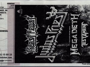 Judas Priest kontzerturako sarrera.