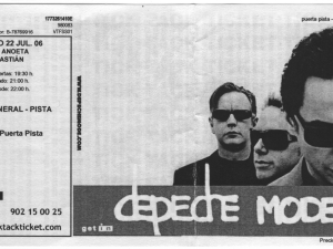 Depeche Mode kontzertuko sarrera.