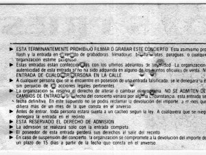 Judas Priest kontzerturako sarrera.