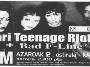 Atari Teenage Riot kontzertuko sarrera.