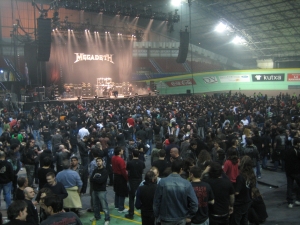 Megadeth banderola belodromoan.