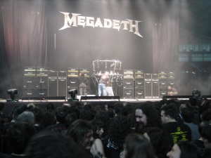 Megadeth banderola belodromoan.