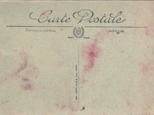 Baionako postalaren atzekaldea.