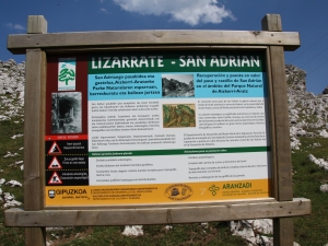 Lizarrate-San Adrian eremuko seinalea.